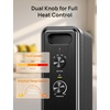image:imageDREO Radiator Heater Quiet Electric Space Heater for Indoor Use Large Room  Dual Knobs Energy Saving 8 Safety Protection 1500W Quiet Oil Filled Radiator for Bedroom Adjustable Thermostat GreyGray