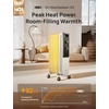 image:imageDREO Radiator Heater Quiet Electric Space Heater for Indoor Use Large Room  Dual Knobs Energy Saving 8 Safety Protection 1500W Quiet Oil Filled Radiator for Bedroom Adjustable Thermostat GreyWhite