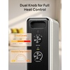 image:imageDREO Radiator Heater Quiet Electric Space Heater for Indoor Use Large Room  Dual Knobs Energy Saving 8 Safety Protection 1500W Quiet Oil Filled Radiator for Bedroom Adjustable Thermostat GreyWhite