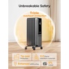 image:imageDREO Radiator Heater Quiet Electric Space Heater for Indoor Use Large Room  Dual Knobs Energy Saving 8 Safety Protection 1500W Quiet Oil Filled Radiator for Bedroom Adjustable Thermostat GreyBlack