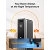 image:imageDREO Radiator Heater Quiet Electric Space Heater for Indoor Use Large Room  Dual Knobs Energy Saving 8 Safety Protection 1500W Quiet Oil Filled Radiator for Bedroom Adjustable Thermostat GreyBlack