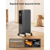 image:imageDREO Radiator Heater Quiet Electric Space Heater for Indoor Use Large Room  Dual Knobs Energy Saving 8 Safety Protection 1500W Quiet Oil Filled Radiator for Bedroom Adjustable Thermostat GreyBlack