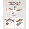 image:imageDREO Smart Ceiling Fans with Lights and Remote 42 Inch Dimmable LED Light  3400 CFM Airflow 12 Speeds amp 3 Fan Modes Stepless Color Tones Quiet DC Moto 112H Timerr RemoteAPPAlexa Control BlackGrey