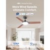 image:imageDREO Smart Ceiling Fans with Lights and Remote 42 Inch Dimmable LED Light  3400 CFM Airflow 12 Speeds amp 3 Fan Modes Stepless Color Tones Quiet DC Moto 112H Timerr RemoteAPPAlexa Control BlackBlack