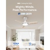 image:imageDREO Smart Ceiling Fans with Lights and Remote 42 Inch Dimmable LED Light  3400 CFM Airflow 12 Speeds amp 3 Fan Modes Stepless Color Tones Quiet DC Moto 112H Timerr RemoteAPPAlexa Control BlackWhite