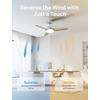 image:imageDREO Smart Ceiling Fans with Lights and Remote 42 Inch Dimmable LED Light  3400 CFM Airflow 12 Speeds amp 3 Fan Modes Stepless Color Tones Quiet DC Moto 112H Timerr RemoteAPPAlexa Control BlackGrey