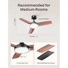 image:imageDREO Smart Ceiling Fans with Lights and Remote 42 Inch Dimmable LED Light  3400 CFM Airflow 12 Speeds amp 3 Fan Modes Stepless Color Tones Quiet DC Moto 112H Timerr RemoteAPPAlexa Control BlackBlack
