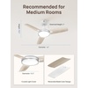 image:imageDREO Smart Ceiling Fans with Lights and Remote 42 Inch Dimmable LED Light  3400 CFM Airflow 12 Speeds amp 3 Fan Modes Stepless Color Tones Quiet DC Moto 112H Timerr RemoteAPPAlexa Control BlackWhite