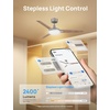 image:imageDREO Smart Ceiling Fans with Lights and Remote 42 Inch Dimmable LED Light  3400 CFM Airflow 12 Speeds amp 3 Fan Modes Stepless Color Tones Quiet DC Moto 112H Timerr RemoteAPPAlexa Control BlackGrey