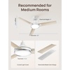 image:imageDREO Smart Ceiling Fans with Lights and Remote 42 Inch Dimmable LED Light  3400 CFM Airflow 12 Speeds amp 3 Fan Modes Stepless Color Tones Quiet DC Moto 112H Timerr RemoteAPPAlexa Control BlackWhite