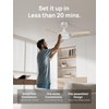 image:imageDREO Smart Ceiling Fans with Lights and Remote 42 Inch Dimmable LED Light  3400 CFM Airflow 12 Speeds amp 3 Fan Modes Stepless Color Tones Quiet DC Moto 112H Timerr RemoteAPPAlexa Control BlackWhite