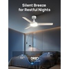 image:imageDREO Smart Ceiling Fans with Lights and Remote 42 Inch Dimmable LED Light  3400 CFM Airflow 12 Speeds amp 3 Fan Modes Stepless Color Tones Quiet DC Moto 112H Timerr RemoteAPPAlexa Control BlackWhite