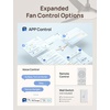 image:imageDREO Smart Ceiling Fans with Lights and Remote 42 Inch Dimmable LED Light  3400 CFM Airflow 12 Speeds amp 3 Fan Modes Stepless Color Tones Quiet DC Moto 112H Timerr RemoteAPPAlexa Control BlackWhite