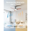 image:imageDREO Smart Ceiling Fans with Lights and Remote 42 Inch Dimmable LED Light  3400 CFM Airflow 12 Speeds amp 3 Fan Modes Stepless Color Tones Quiet DC Moto 112H Timerr RemoteAPPAlexa Control BlackBlack