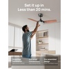 image:imageDREO Smart Ceiling Fans with Lights and Remote 42 Inch Dimmable LED Light  3400 CFM Airflow 12 Speeds amp 3 Fan Modes Stepless Color Tones Quiet DC Moto 112H Timerr RemoteAPPAlexa Control BlackBlack