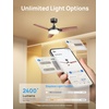 image:imageDREO Smart Ceiling Fans with Lights and Remote 42 Inch Dimmable LED Light  3400 CFM Airflow 12 Speeds amp 3 Fan Modes Stepless Color Tones Quiet DC Moto 112H Timerr RemoteAPPAlexa Control BlackBlack