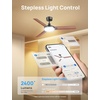 image:imageDREO Smart Ceiling Fans with Lights and Remote 42 Inch Dimmable LED Light  3400 CFM Airflow 12 Speeds amp 3 Fan Modes Stepless Color Tones Quiet DC Moto 112H Timerr RemoteAPPAlexa Control BlackBlack