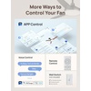 image:imageDREO Smart Ceiling Fans with Lights and Remote 42 Inch Dimmable LED Light  3400 CFM Airflow 12 Speeds amp 3 Fan Modes Stepless Color Tones Quiet DC Moto 112H Timerr RemoteAPPAlexa Control BlackBlack