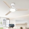 image:imageDREO Smart Ceiling Fans with Lights and Remote 42 Inch Dimmable LED Light  3400 CFM Airflow 12 Speeds amp 3 Fan Modes Stepless Color Tones Quiet DC Moto 112H Timerr RemoteAPPAlexa Control BlackWhite