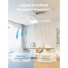 image:imageDREO Smart Ceiling Fans with Lights and Remote 42 Inch Dimmable LED Light  3400 CFM Airflow 12 Speeds amp 3 Fan Modes Stepless Color Tones Quiet DC Moto 112H Timerr RemoteAPPAlexa Control BlackWhite