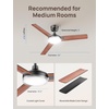 image:imageDREO Smart Ceiling Fans with Lights and Remote 42 Inch Dimmable LED Light  3400 CFM Airflow 12 Speeds amp 3 Fan Modes Stepless Color Tones Quiet DC Moto 112H Timerr RemoteAPPAlexa Control BlackBlack