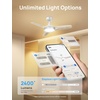image:imageDREO Smart Ceiling Fans with Lights and Remote 42 Inch Dimmable LED Light  3400 CFM Airflow 12 Speeds amp 3 Fan Modes Stepless Color Tones Quiet DC Moto 112H Timerr RemoteAPPAlexa Control BlackWhite