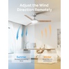 image:imageDREO Smart Ceiling Fans with Lights and Remote 42 Inch Dimmable LED Light  3400 CFM Airflow 12 Speeds amp 3 Fan Modes Stepless Color Tones Quiet DC Moto 112H Timerr RemoteAPPAlexa Control BlackGrey