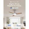 image:imageDREO Smart Ceiling Fans with Lights and Remote 42 Inch Dimmable LED Light  3400 CFM Airflow 12 Speeds amp 3 Fan Modes Stepless Color Tones Quiet DC Moto 112H Timerr RemoteAPPAlexa Control BlackGrey