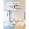 image:imageDREO Smart Ceiling Fans with Lights and Remote 42 Inch Dimmable LED Light  3400 CFM Airflow 12 Speeds amp 3 Fan Modes Stepless Color Tones Quiet DC Moto 112H Timerr RemoteAPPAlexa Control BlackBlack