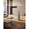 image:imageDREO Space Heater Large Room 120 Oscillation 30 Heaters with Remote  Adjustable Thermostat 5 Heat amp 3 Fan levels 8 Safety Protection ECO Mode 112H Timer 25dB Quiet Heater for Office BlackSilver
