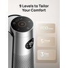image:imageDREO Space Heater Large Room 120 Oscillation 30 Heaters with Remote  Adjustable Thermostat 5 Heat amp 3 Fan levels 8 Safety Protection ECO Mode 112H Timer 25dB Quiet Heater for Office BlackGrey