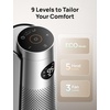 image:imageDREO Space Heater Large Room 120 Oscillation 30 Heaters with Remote  Adjustable Thermostat 5 Heat amp 3 Fan levels 8 Safety Protection ECO Mode 112H Timer 25dB Quiet Heater for Office BlackSilver