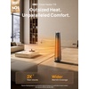 image:imageDREO Space Heater Large Room 120 Oscillation 30 Heaters with Remote  Adjustable Thermostat 5 Heat amp 3 Fan levels 8 Safety Protection ECO Mode 112H Timer 25dB Quiet Heater for Office BlackGold
