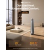 image:imageDREO Space Heater Large Room 120 Oscillation 30 Heaters with Remote  Adjustable Thermostat 5 Heat amp 3 Fan levels 8 Safety Protection ECO Mode 112H Timer 25dB Quiet Heater for Office BlackGrey