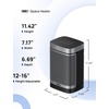 image:imageDREO Space Heater Portable Electric Heaters for Indoor Use with Thermostat  70Oscillation Remote ECO 12H Timer 5 Modes Safe Quiet Room Heater for Bedroom 1500W PTC Ceramic Heater for OfficeSilver