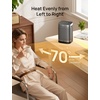 image:imageDREO Space Heater Portable Electric Heaters for Indoor Use with Thermostat  70Oscillation Remote ECO 12H Timer 5 Modes Safe Quiet Room Heater for Bedroom 1500W PTC Ceramic Heater for OfficeSilver