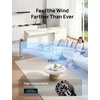 image:imageDREO Tower Fan for Bedroom 26fts Velocity 90 Oscillating 8H Timer  4 Speeds 3 Modes 28dB Quiet Standing Fan Floor Fan for Room Living Room Office Home Cooling Fan with Remote BlackGrey