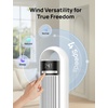 image:imageDREO Tower Fan for Bedroom 26fts Velocity 90 Oscillating 8H Timer  4 Speeds 3 Modes 28dB Quiet Standing Fan Floor Fan for Room Living Room Office Home Cooling Fan with Remote BlackWhite