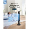 image:imageDREO Tower Fan for Bedroom 26fts Velocity 90 Oscillating 8H Timer  4 Speeds 3 Modes 28dB Quiet Standing Fan Floor Fan for Room Living Room Office Home Cooling Fan with Remote BlackBlack