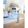 image:imageDREO Tower Fan for Bedroom 26fts Velocity 90 Oscillating 8H Timer  4 Speeds 3 Modes 28dB Quiet Standing Fan Floor Fan for Room Living Room Office Home Cooling Fan with Remote BlackGrey