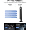 image:imageDREO Tower Fan for Bedroom 28fts Velocity 20dB Ultra Quiet 8 Speeds  2026 Upgraded DC Motor 90 Oscillating 4 Modes Standing Fan Bladeless Fan for Indoors Floor Fans with Remote BlackBlack