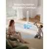 image:imageDREO Tower Fan for Bedroom 28fts Velocity 20dB Ultra Quiet 8 Speeds  2026 Upgraded DC Motor 90 Oscillating 4 Modes Standing Fan Bladeless Fan for Indoors Floor Fans with Remote BlackWhite