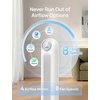 image:imageDREO Tower Fan for Bedroom 28fts Velocity 20dB Ultra Quiet 8 Speeds  2026 Upgraded DC Motor 90 Oscillating 4 Modes Standing Fan Bladeless Fan for Indoors Floor Fans with Remote BlackWhite