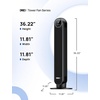 image:imageDREO Tower Fan for Bedroom 28fts Velocity 20dB Ultra Quiet 8 Speeds  2026 Upgraded DC Motor 90 Oscillating 4 Modes Standing Fan Bladeless Fan for Indoors Floor Fans with Remote BlackBlack