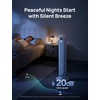 image:imageDREO Tower Fan for Bedroom 28fts Velocity 20dB Ultra Quiet 8 Speeds  2026 Upgraded DC Motor 90 Oscillating 4 Modes Standing Fan Bladeless Fan for Indoors Floor Fans with Remote BlackWhite