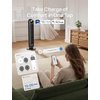 image:imageDREO Tower Fan for Bedroom 28fts Velocity 20dB Ultra Quiet 8 Speeds  2026 Upgraded DC Motor 90 Oscillating 4 Modes Standing Fan Bladeless Fan for Indoors Floor Fans with Remote BlackPure Black