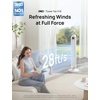 image:imageDREO Tower Fan for Bedroom 28fts Velocity 20dB Ultra Quiet 8 Speeds  2026 Upgraded DC Motor 90 Oscillating 4 Modes Standing Fan Bladeless Fan for Indoors Floor Fans with Remote BlackWhite