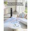 image:imageDREO Tower Fan for Bedroom 28fts Velocity 20dB Ultra Quiet 8 Speeds  2026 Upgraded DC Motor 90 Oscillating 4 Modes Standing Fan Bladeless Fan for Indoors Floor Fans with Remote BlackBlack Silver