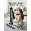 image:imageDREO Tower Fan for Bedroom 28fts Velocity 20dB Ultra Quiet 8 Speeds  2026 Upgraded DC Motor 90 Oscillating 4 Modes Standing Fan Bladeless Fan for Indoors Floor Fans with Remote BlackBlack Silver
