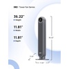 image:imageDREO Tower Fan for Bedroom 28fts Velocity 20dB Ultra Quiet 8 Speeds  2026 Upgraded DC Motor 90 Oscillating 4 Modes Standing Fan Bladeless Fan for Indoors Floor Fans with Remote BlackGrey